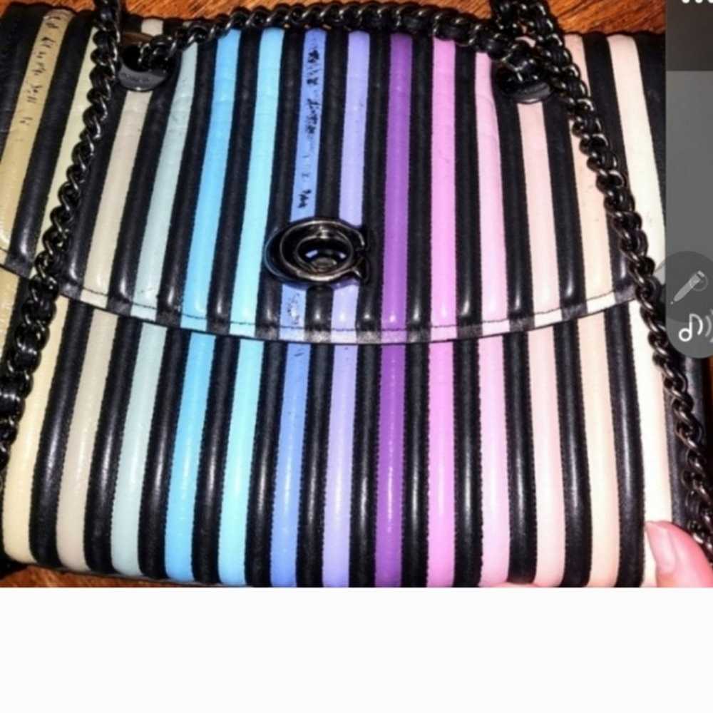 RARE Coach multicolor shoulder bag.rainbow - image 2