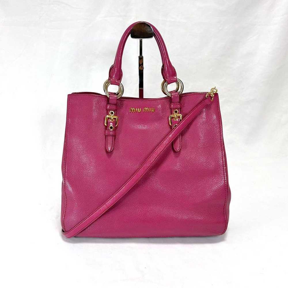 Miu Miu 2WAY Handbag Shoulder Bag Pink - image 12