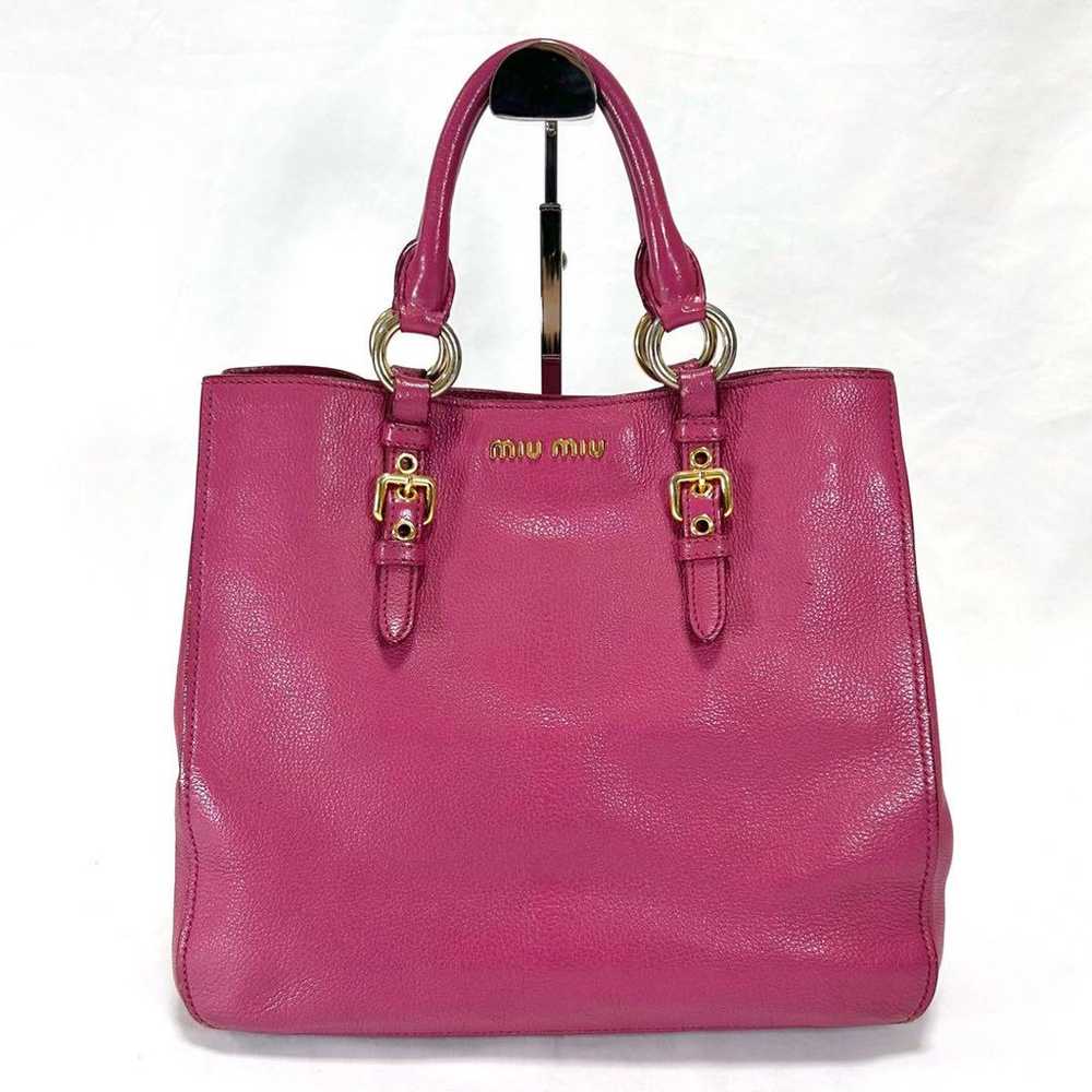 Miu Miu 2WAY Handbag Shoulder Bag Pink - image 2