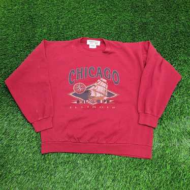 Tee Jays Vintage 90s Chicago Cropped Sweatshirt L/