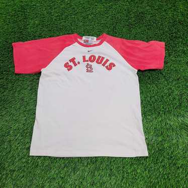 Nike Vintage 90s St. Louis Cardinals Raglan Shirt… - image 1