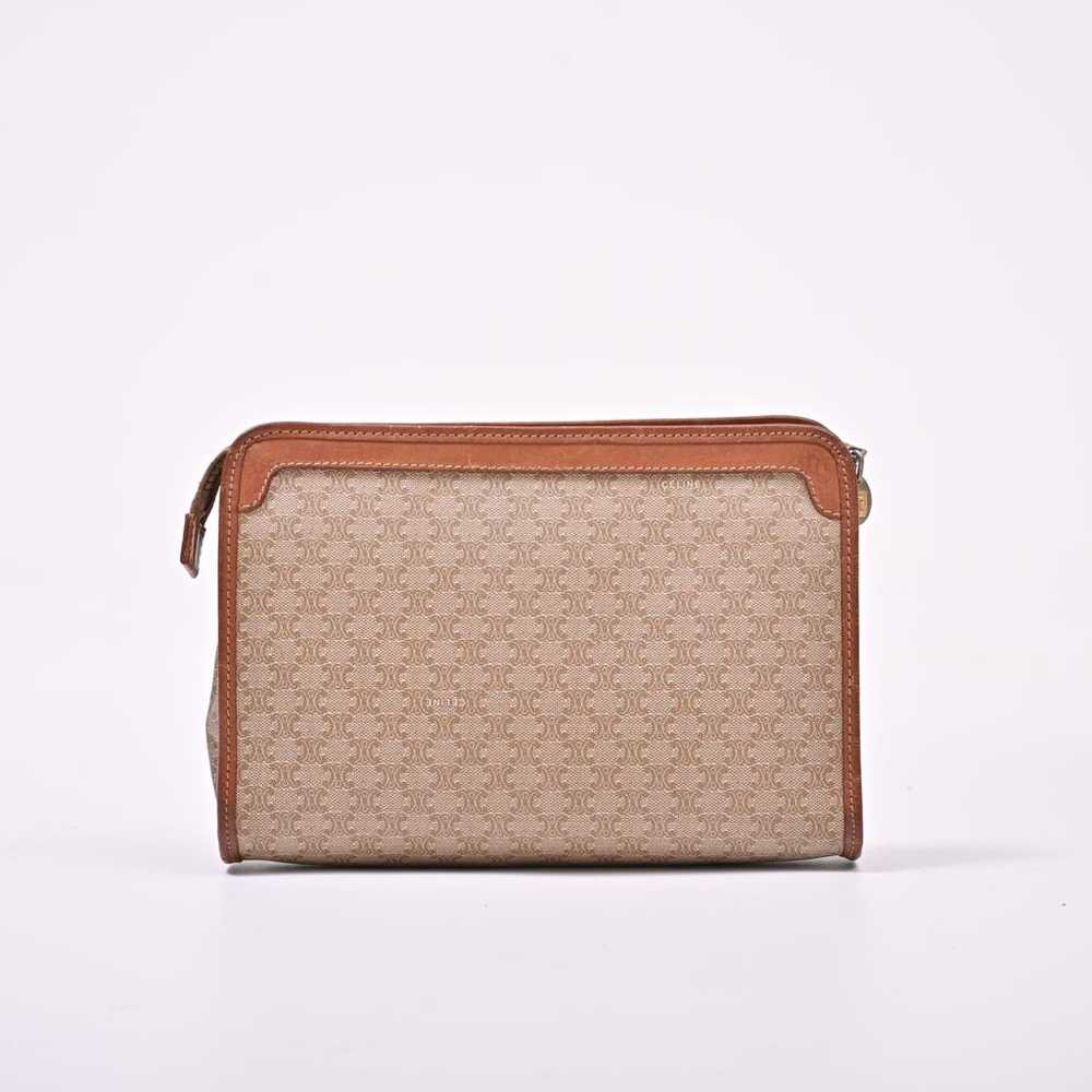 Celine Triomphe Vintage leather clutch bag - image 2