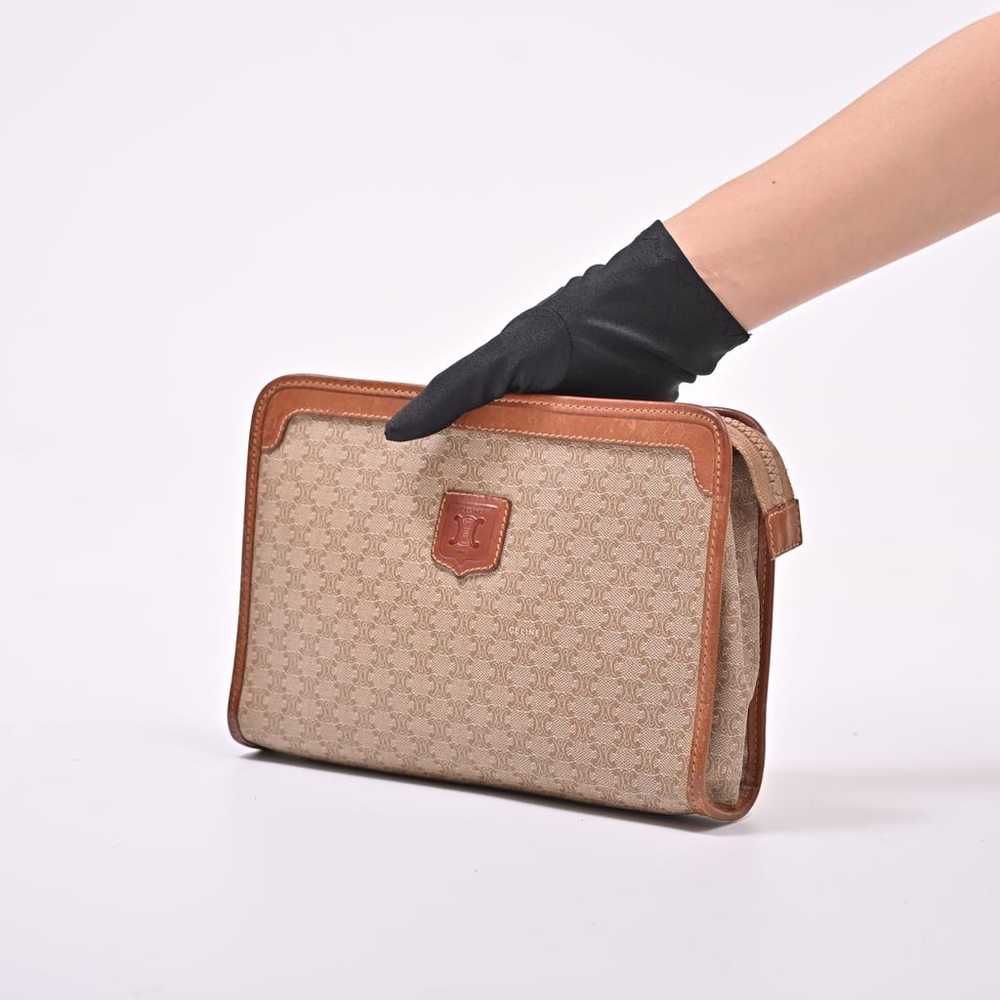 Celine Triomphe Vintage leather clutch bag - image 4