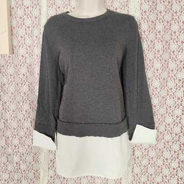 Vince Camuto Vince Camuto faux layered gray knit … - image 1