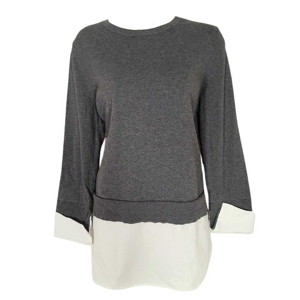 Vince Camuto Vince Camuto faux layered gray knit … - image 9