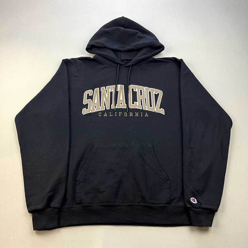 Champion Santa Cruz Hoodie Sweatshirt Large Black… - image 1