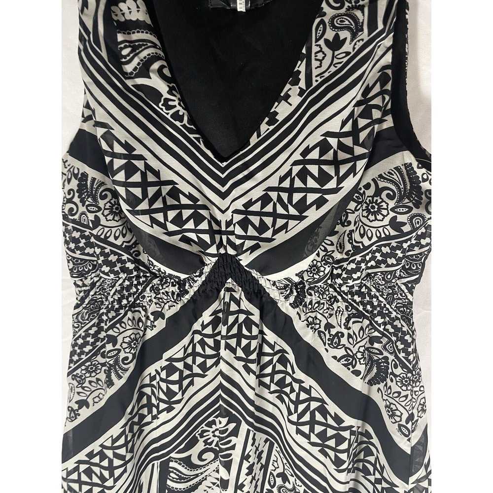 Mossimo Mossimo Black White Vneck Sleeveless Dres… - image 2