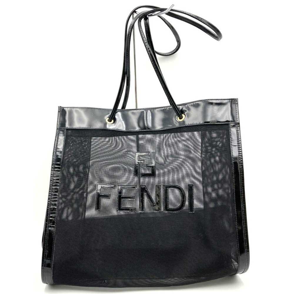 Fendi FENDI Mesh Tote Bag Nylon/Patent Black 2629… - image 1