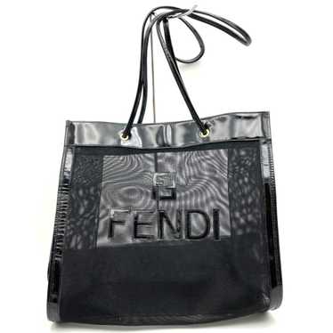 Fendi FENDI Mesh Tote Bag Nylon/Patent Black 2629… - image 1