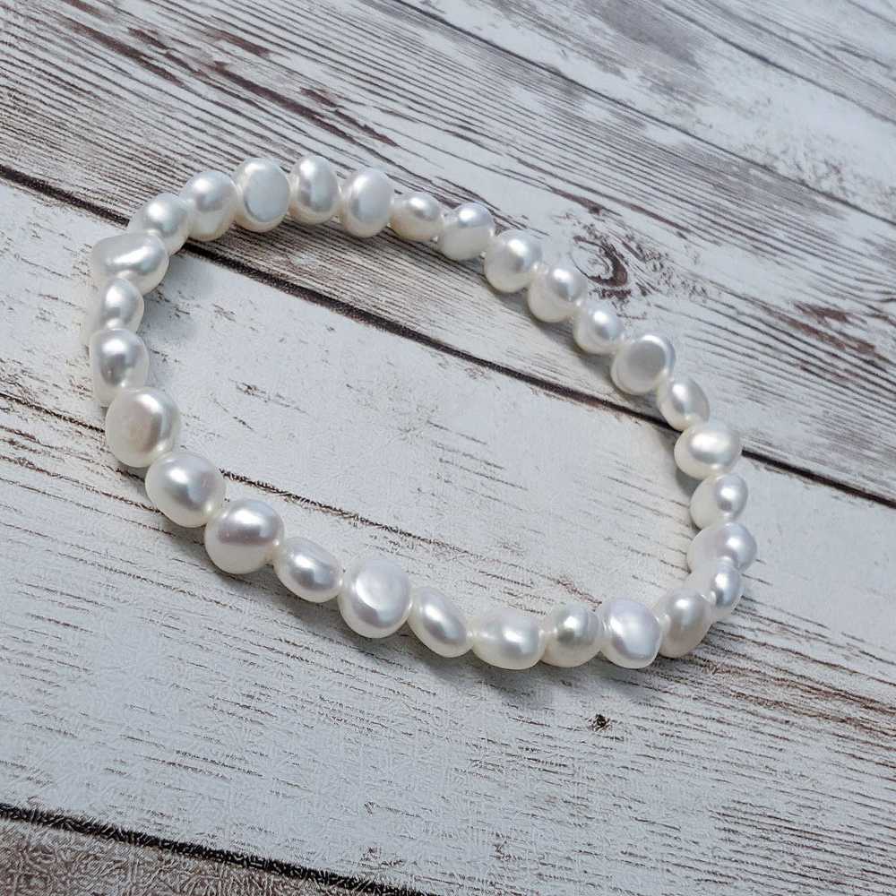 Vintage Vintage Pearl Bracelet - Stretch Bracelet - image 2