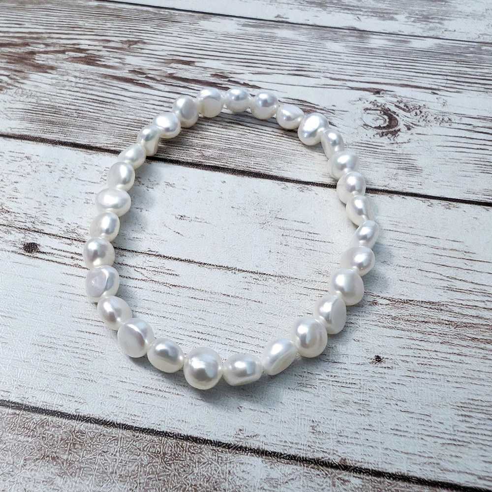 Vintage Vintage Pearl Bracelet - Stretch Bracelet - image 3