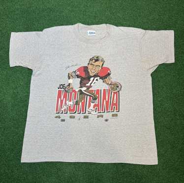 Vintage Rawlings San Francisco 2024 49ers Red and White 70's Style Tee Joe Montana