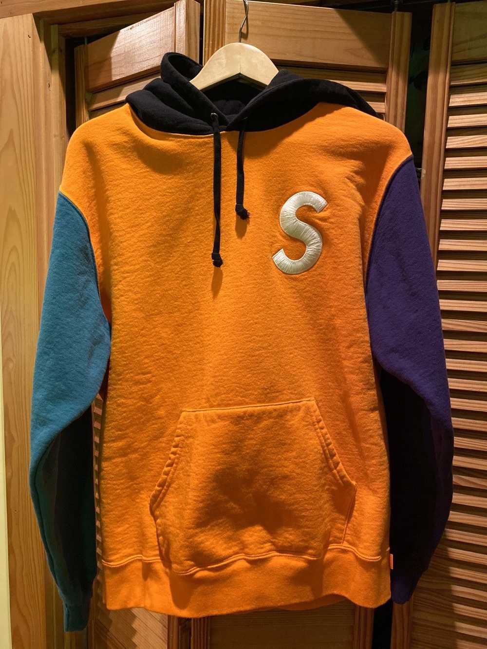 Supreme S Logo Colorblocked Hoodie - image 1