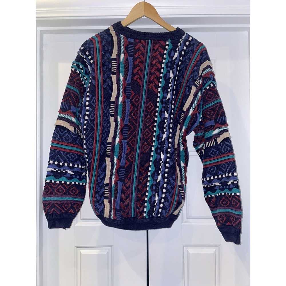 Croft & Barrow VTG 90’s Coogi Style Chunky Knit S… - image 2