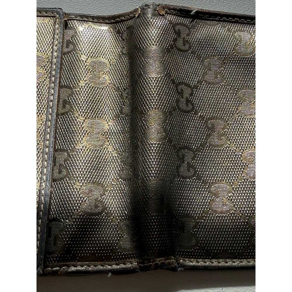 Gucci Metallic Bi-fold wallet Authentic - image 10