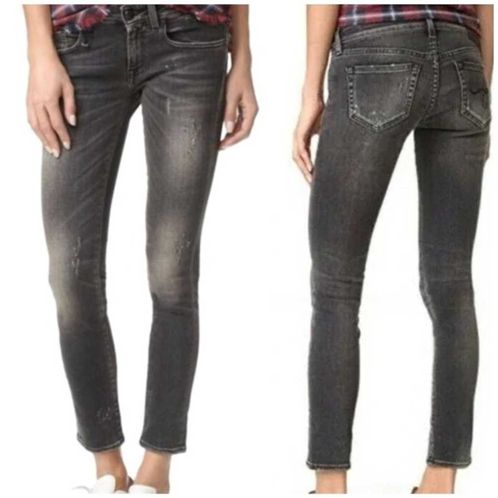 R13 R13 Kate Skinny Jean Orion Black Womens 28 Di… - image 11