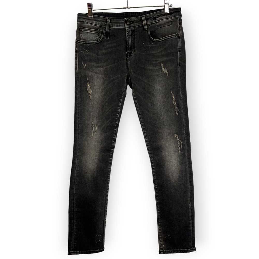 R13 R13 Kate Skinny Jean Orion Black Womens 28 Di… - image 1