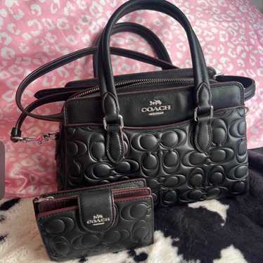 Coach Coach Mini Darcie Carryall With Signature L… - image 1