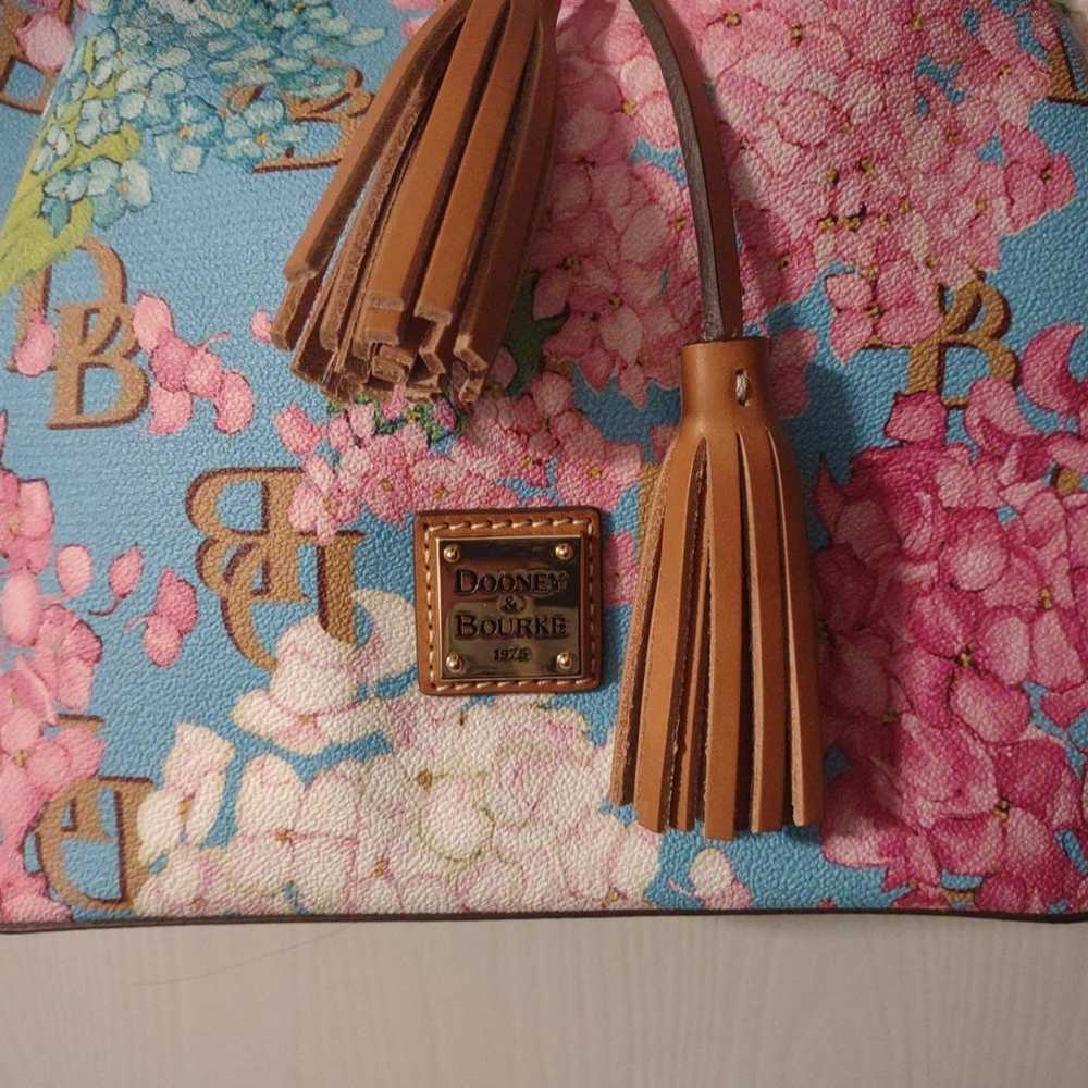 Dooney & Bourke Tasha Cream Hydrangea Monogram Dr… - image 2