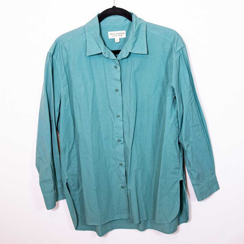 Nili Lotan Nili Lotan Yorke Cotton Poplin Collared Button