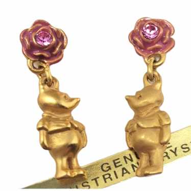 Disney Disney Winnie the Pooh Flower Dangle Earri… - image 1