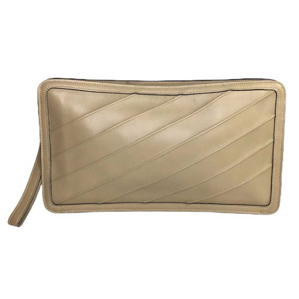 Vintage Anne Klein Wristlet Clutch Tan Zipper Clo… - image 10