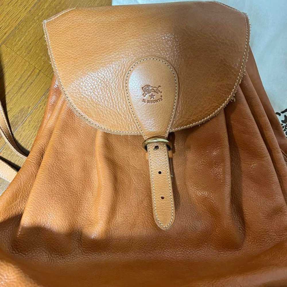 Il Bisonte Leather Backpack Brown with Dust Bag - image 2