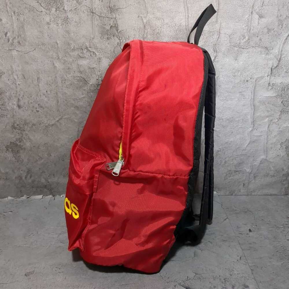 【adidas】 Adidas Red Pocket Nylon Sports Backpack - image 3