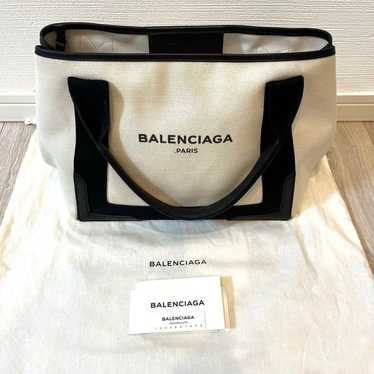 BALENCIAGA Cabas S Size White Black Balenciaga Bl… - image 1