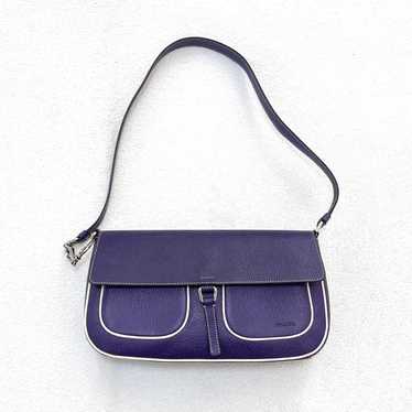 PRADA Handbag One-Shoulder Bag Leather Purple Shou