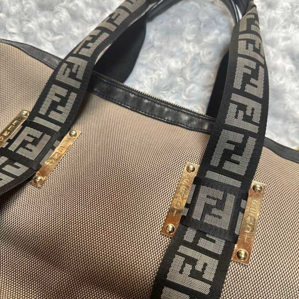 FENDI Boston Bag, Canvas, Tape Handle, Zucca Patt… - image 2