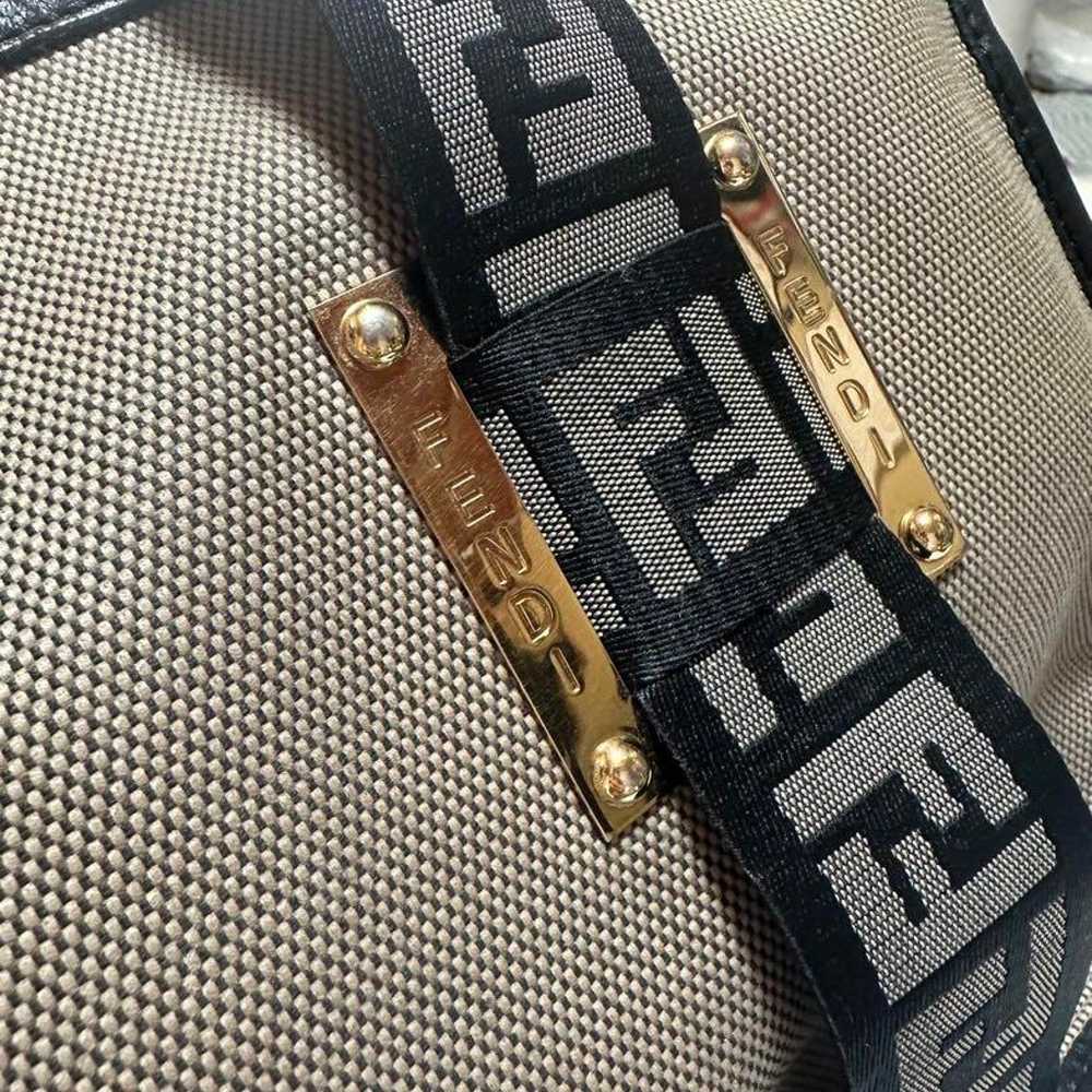 FENDI Boston Bag, Canvas, Tape Handle, Zucca Patt… - image 4