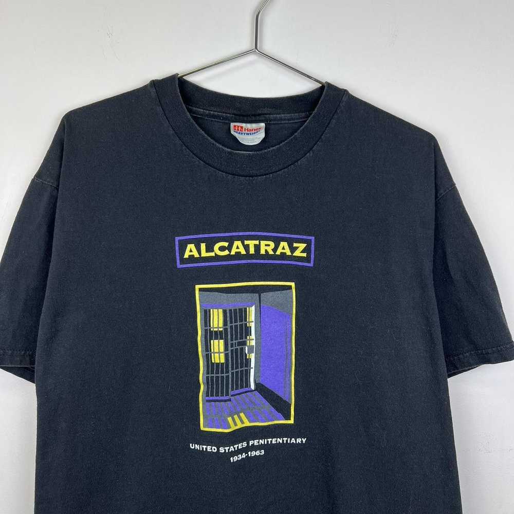 Hanes 90s Vintage Alcatraz T-Shirt United States … - image 2