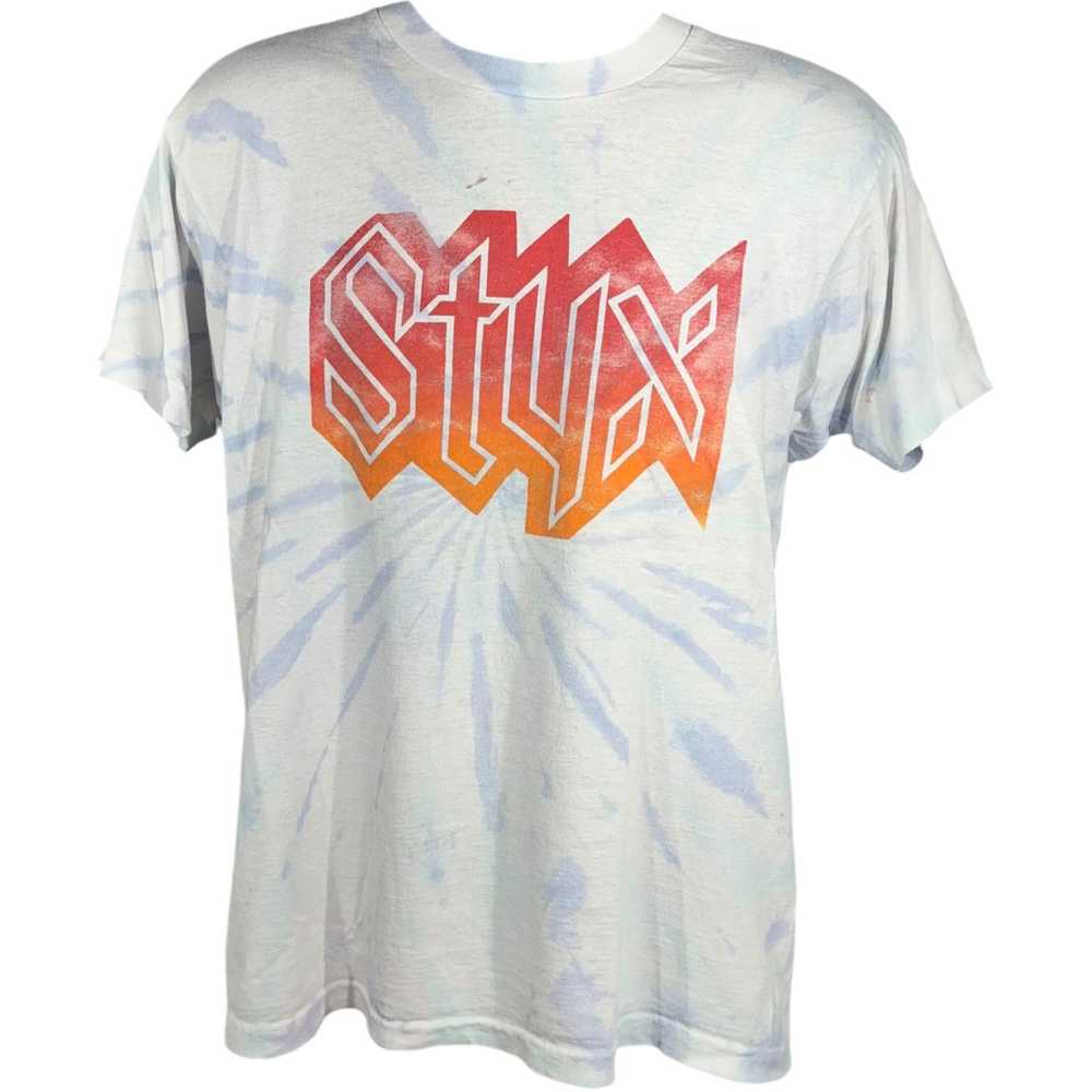 Fruit Of The Loom Vintage Styx Tie Dye Tour Tee 9… - image 1