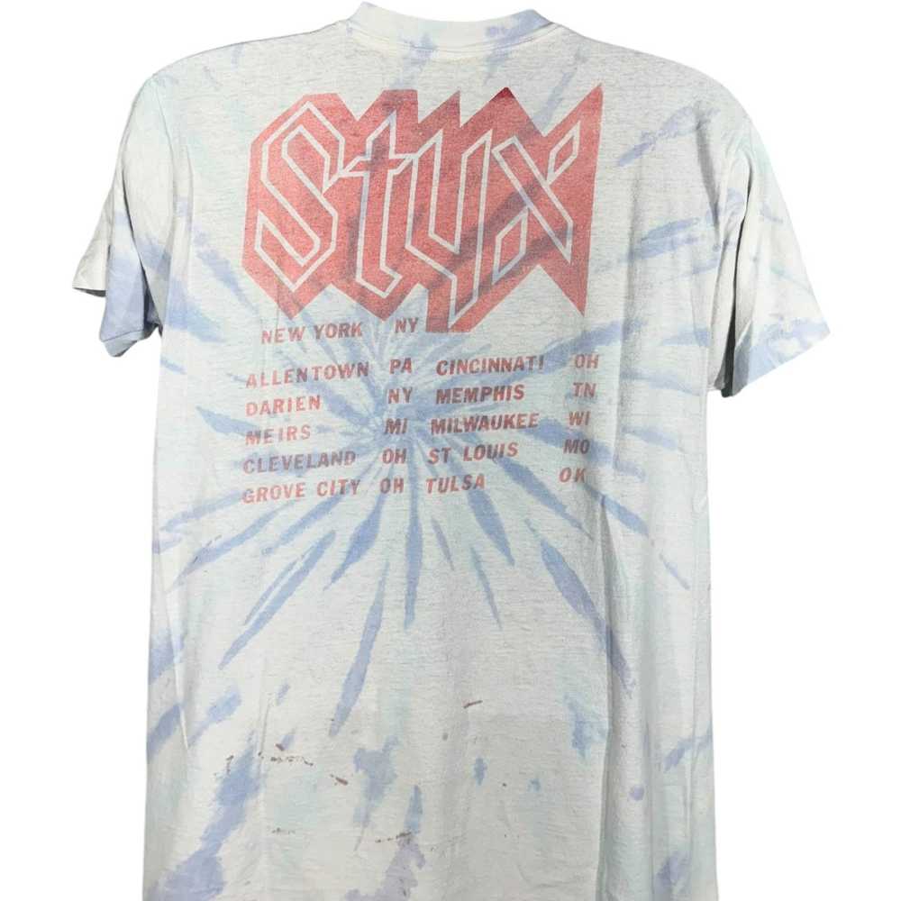 Fruit Of The Loom Vintage Styx Tie Dye Tour Tee 9… - image 6