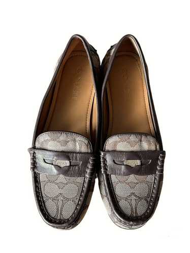 Coach Coach Brown Slip-On Canvas Penny Loafers Si… - image 1