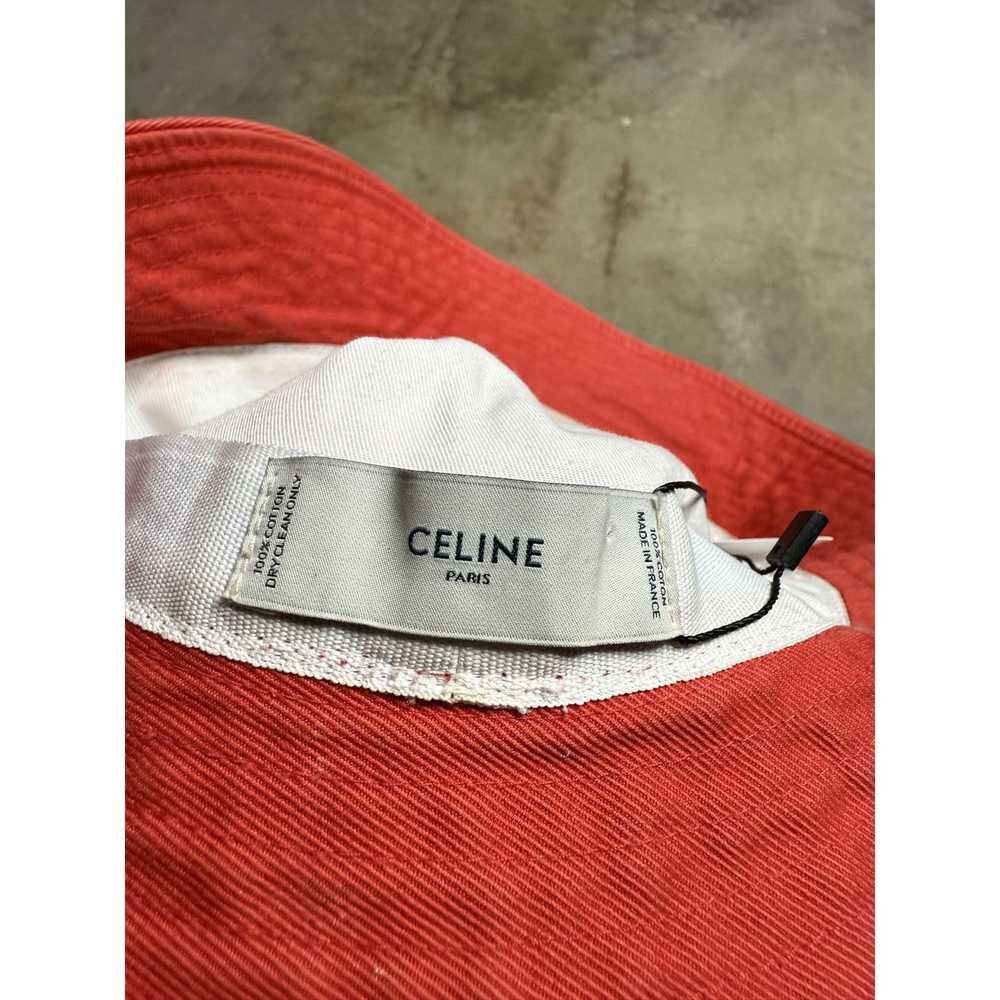 Celine Celine Bucket Hat Red White Used OSFM - image 2