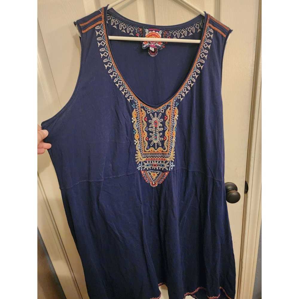 Johnny Was Johnny Was Women's 2X Tunic Embroidere… - image 4