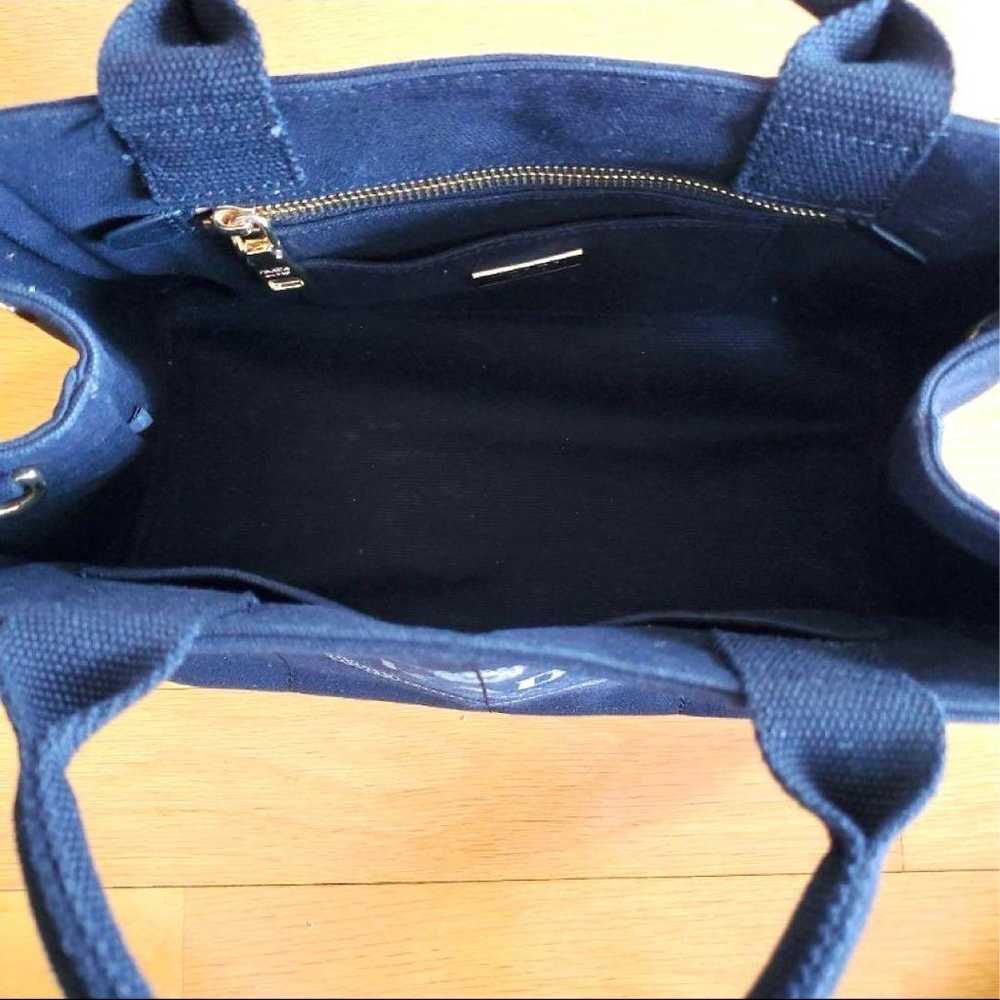 PRADA Navy Canvas Handbag - image 4