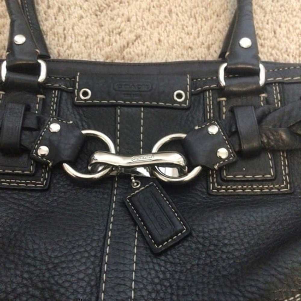 Coach Hampton black leather purse - image 10