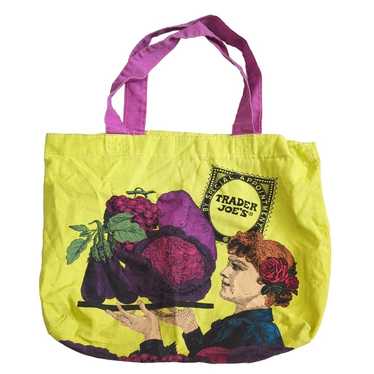 Vintage Trader Joes Shopping Tote Woman Fruit Bas… - image 1