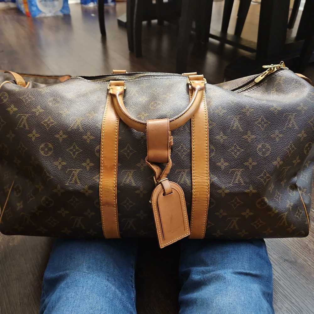 LOUIS VUITTON KEEPALL 50 TRAVEL HANDBAG MONOGRAM … - image 2