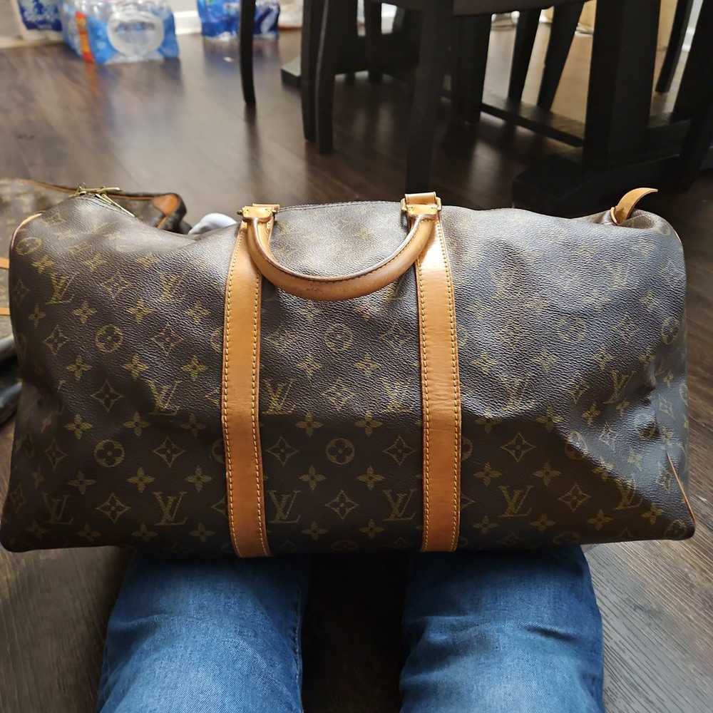 LOUIS VUITTON KEEPALL 50 TRAVEL HANDBAG MONOGRAM … - image 3