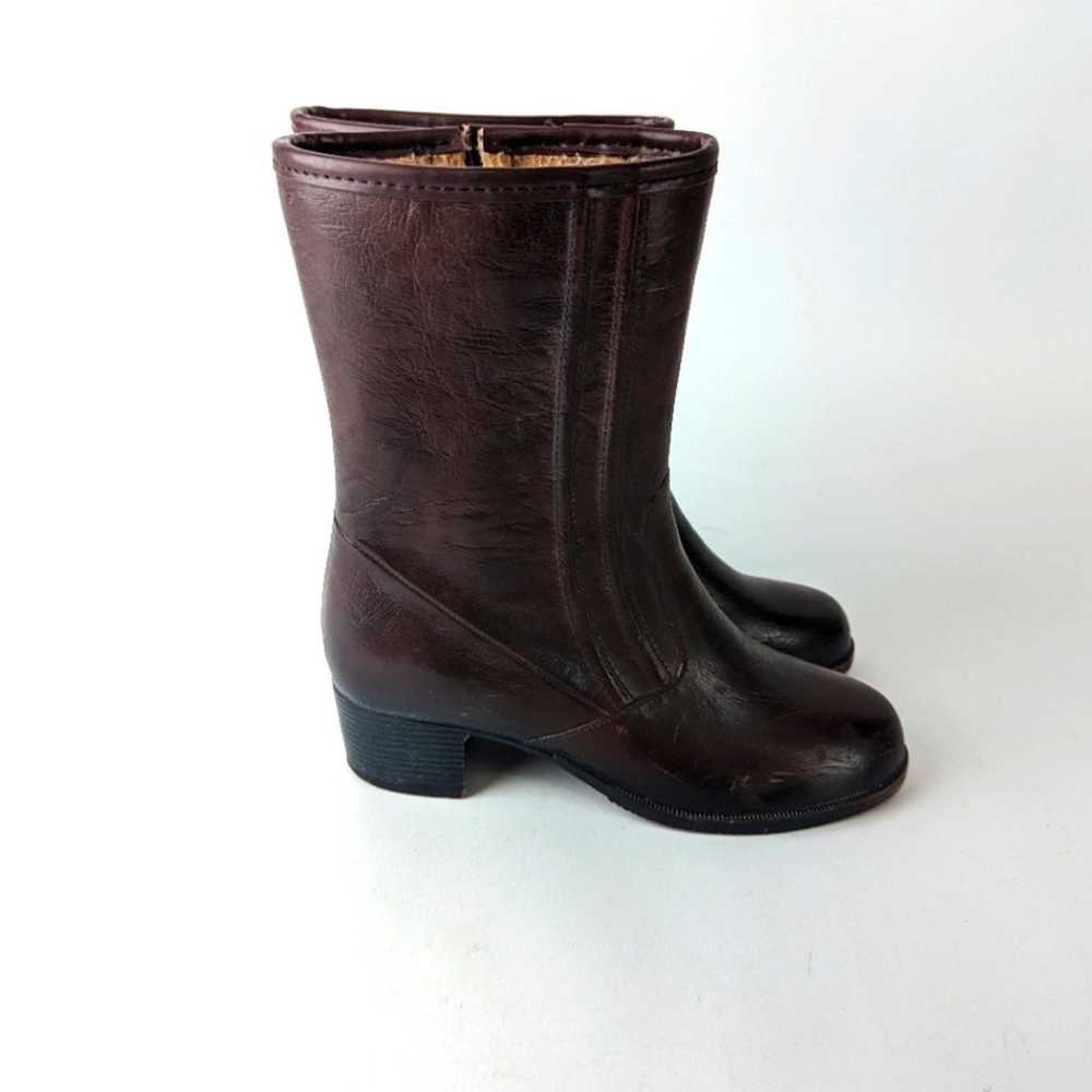 Vintage Brown Leather Boots - 6 - image 2