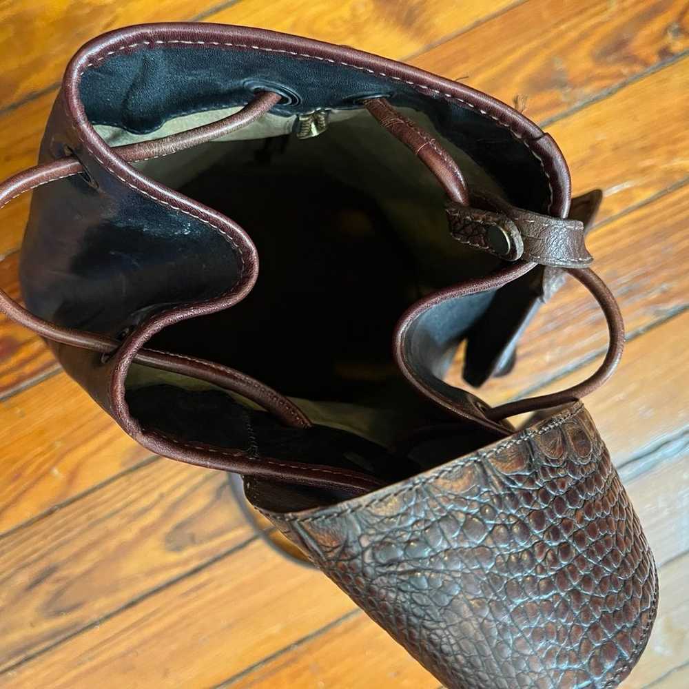 BRAHMIN  vintage Leather Croc bag - image 12