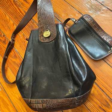 BRAHMIN  vintage Leather Croc bag - image 1