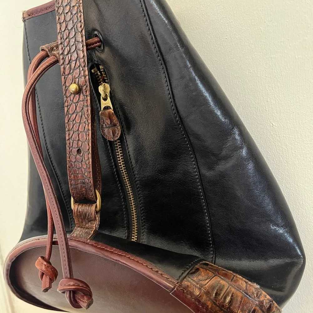 BRAHMIN  vintage Leather Croc bag - image 3