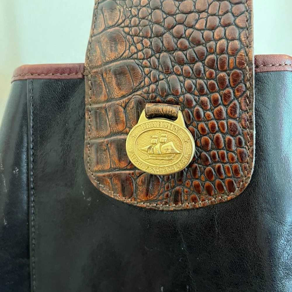 BRAHMIN  vintage Leather Croc bag - image 4