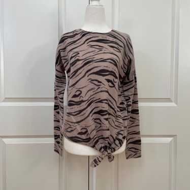 360 Cashmere Tie Front Sweater T-Shirt from 360 C… - image 1