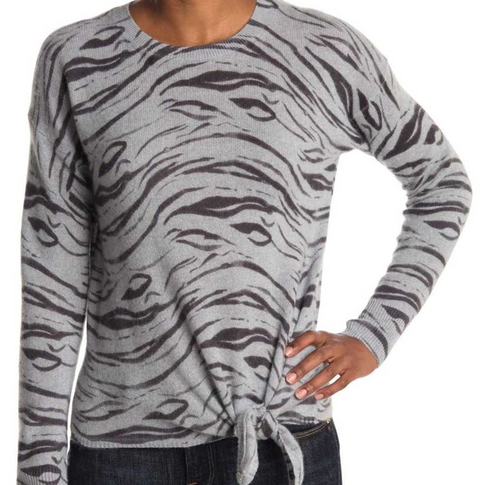 360 Cashmere Tie Front Sweater T-Shirt from 360 C… - image 6